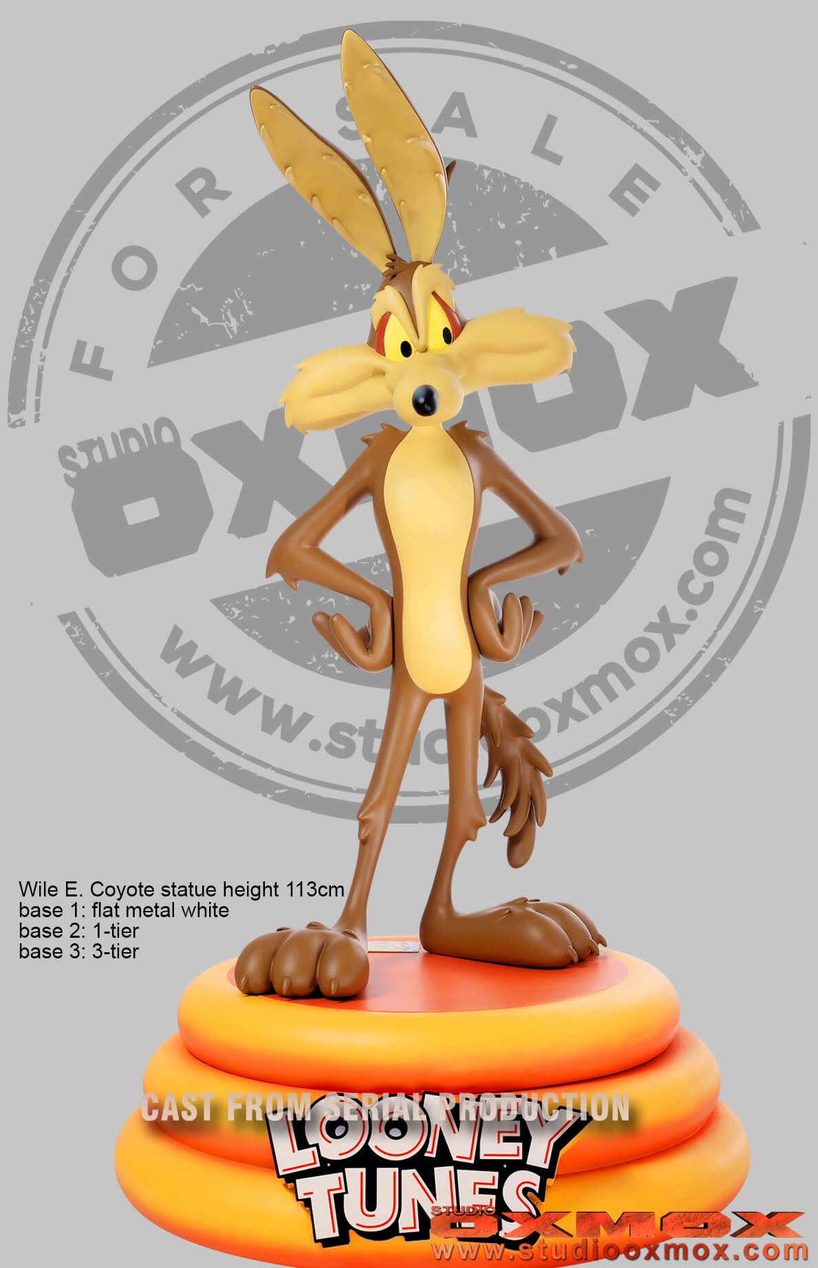 Looney Tunes statues, Wile E. Coyote life size with large base